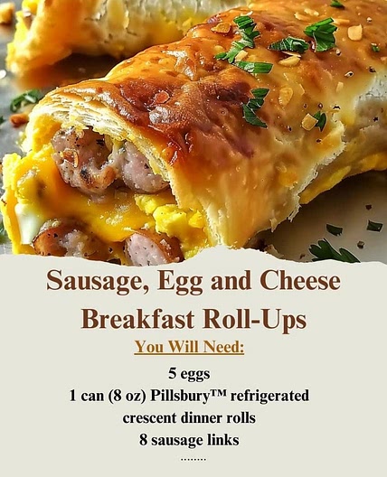 Sausage, Egg and Cheese Roll-Ups