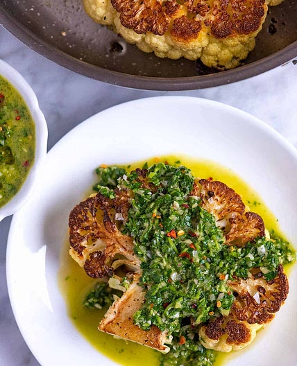 CAULIFLOWER STEAK + CHIMICHURRI