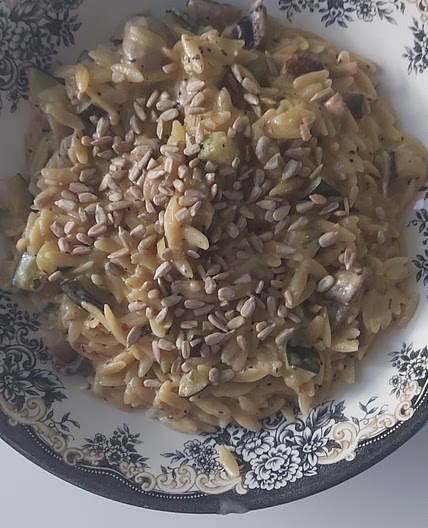 Zucchini-Champignon-Kritharaki