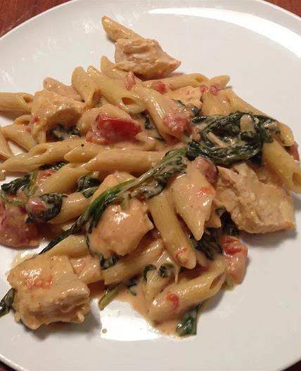Penne Rosa with Parmesan Crusted Chicken