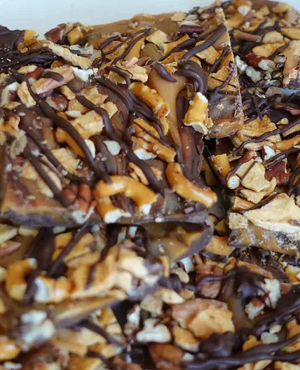 Caramel Apple Chocolate Bark