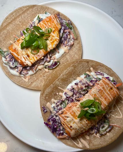 Salmon Crunch Tacos