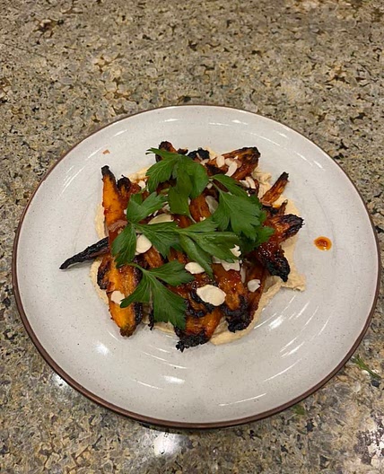 Harissa Roasted Carrots 