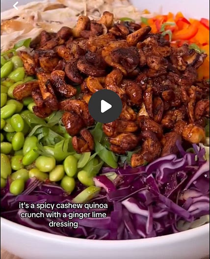 Spicy Cashew Quinoa Crunch Salad