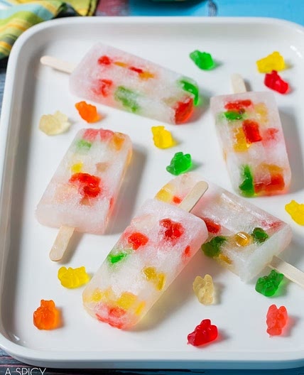 Vodka Gummy Bears Popsicles