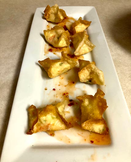 Take-out style crab Rangoon