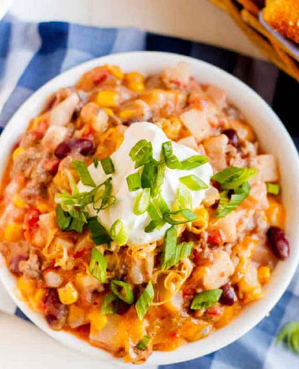 Slow Cooker Cowboy Potato Casserole