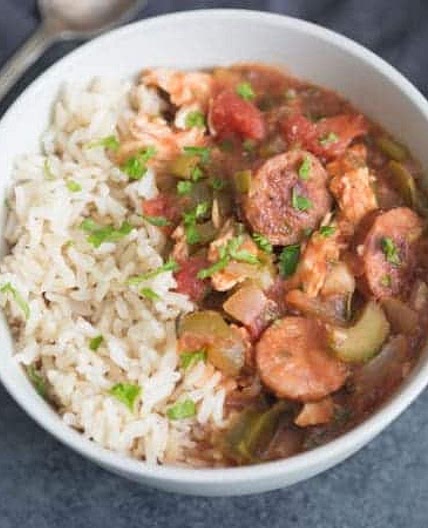 Slow Cooker Cajun Chicken and Sausage