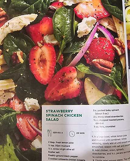 Delish Strawberry Spinach Chicken Salad