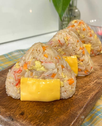 Delicious Crab Egg Onigiri