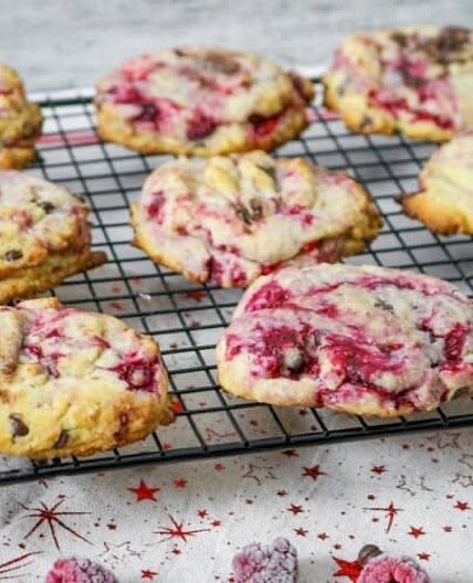 Raspberry Chocolate Chip Cookies 