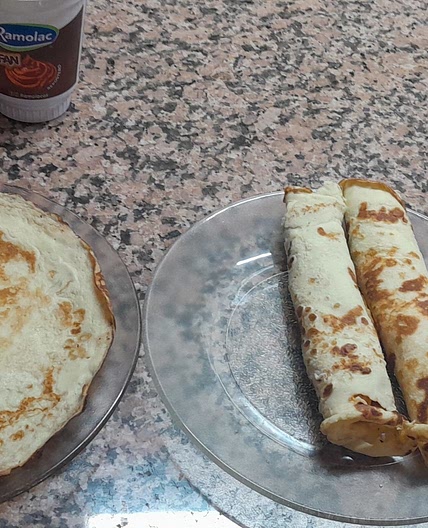 Panqueques con dulce de leche