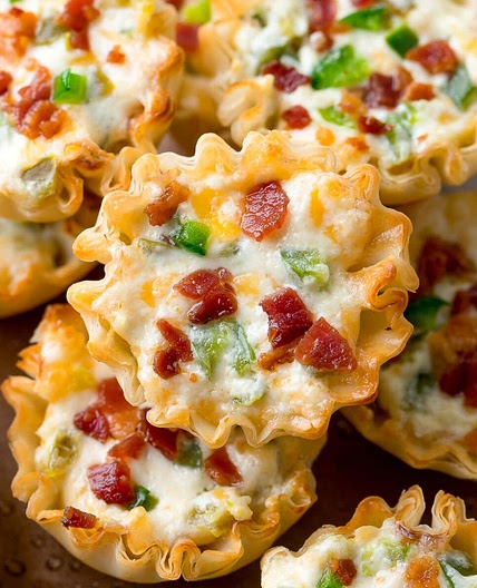 Cheesy jalapeno poppers bites