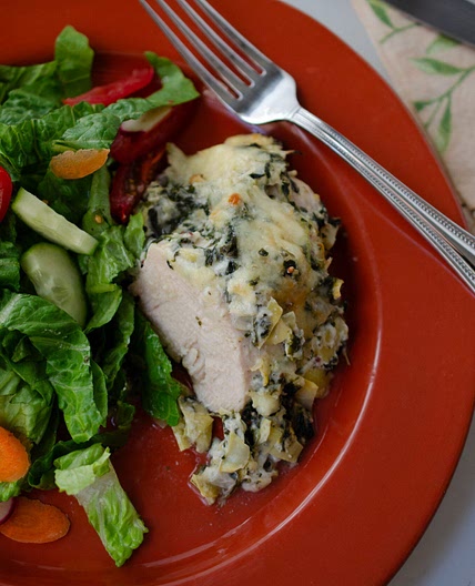 Spinach and Artichoke Baked Chicken