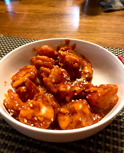 Sweet & Spicy Korean fried shrimp