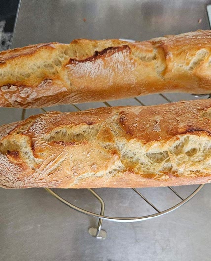 Pain sans pétrissage à la main