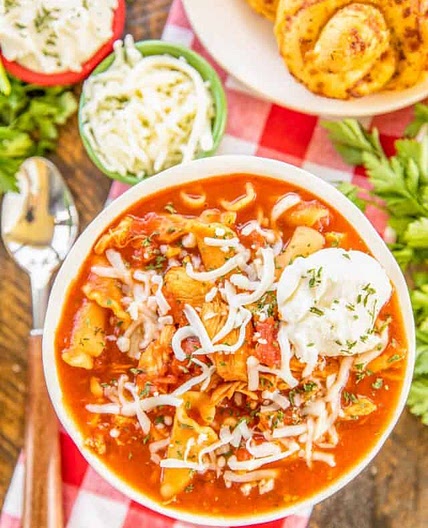 SLOW COOKER CHICKEN PARMESAN SOUP