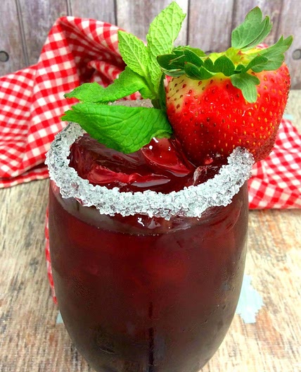 Tickle Me Strawberry Triple Crown Cocktail