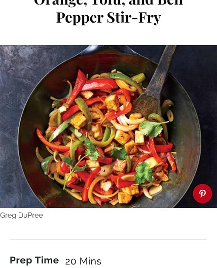 Orange, Tofu, and Bell Pepper Stir-Fry