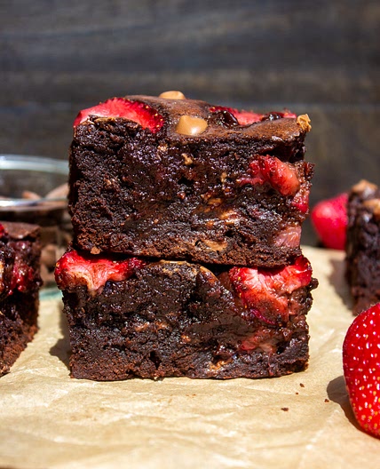 Fudgy Strawberry Brownies