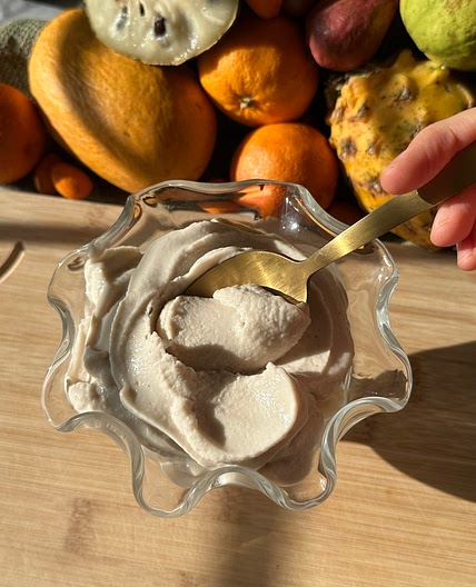 Vegan Vanilla Custard Ice Cream (4 ingredients)
