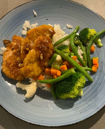 Friday night sticky lemon chicken