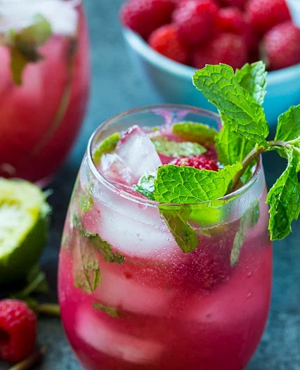 Raspberry Mojitos