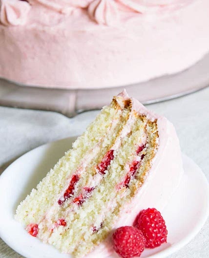 Vanilla Raspberry Cake