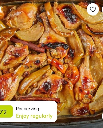 Moroccan Chicken Tagine with Caremlised Pears