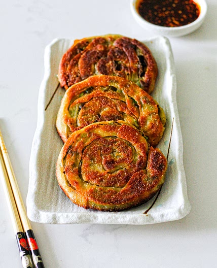 Easy Scallion Pancakes Using Wonton Wrappers