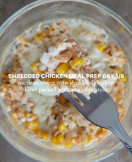 Shredded chicken bowl