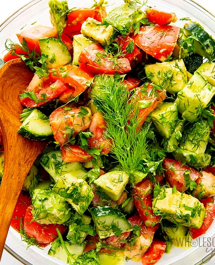 Cucumber Tomato Avocado Salad