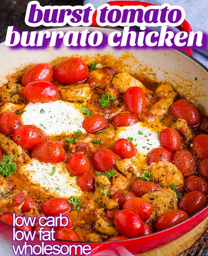 BURST TOMATO BURRATA CHICKEN