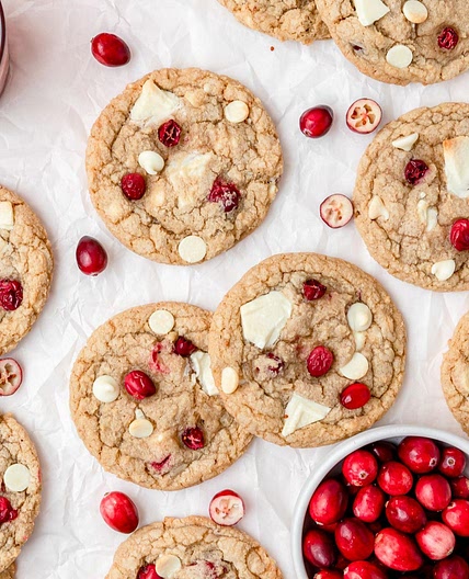 Fresh Cranberry White Chocolate Cookies