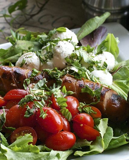Italian Sausage Caprese Salad - What the "Forks" for Dinner