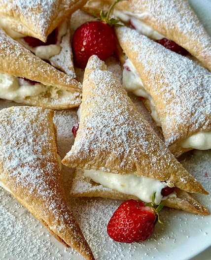 Strawberries and Cream Turnovers 