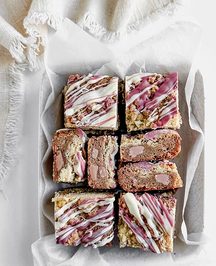 Ruby Chocolate Blondies