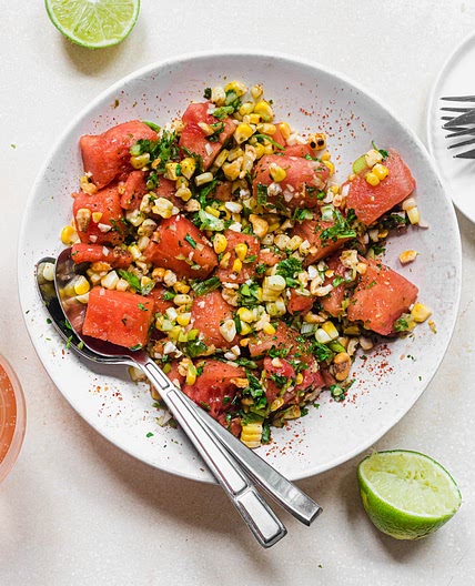Spicy Watermelon Jalapeño Salad