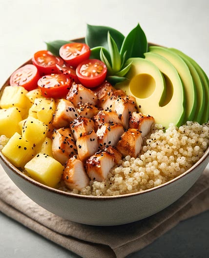 Poké Bowl Quinoa Poulet Ananas