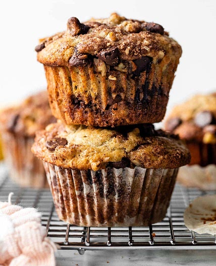 Coffee Chocolate Chip Banana Nut muffins