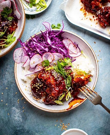 Donal Skehan Korean Fried Chicken Bowls