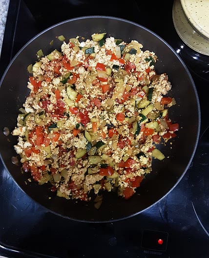 Ornish Tofu Vegetable scramble