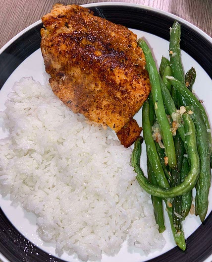 Oven roasted green beans