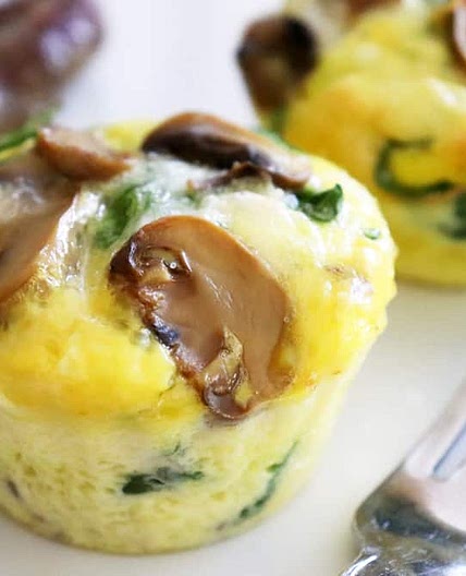 Easy Mushroom & Spinach Egg Muffins