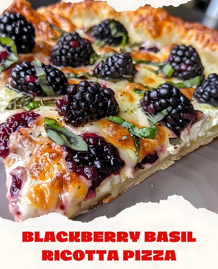 Blackberry Basil Ricotta Pizza