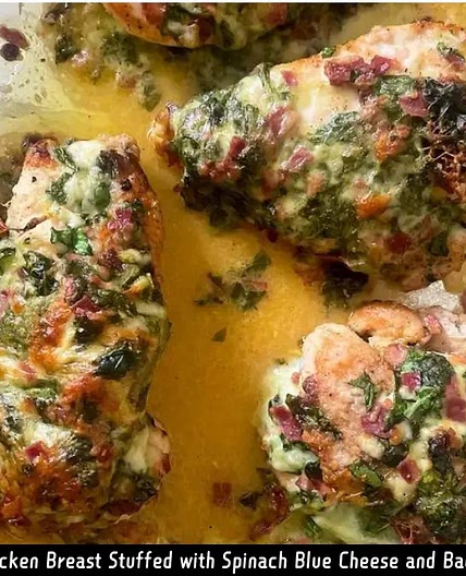The Best Chicken Breast Stuffed with Spinach, Blue Cheese, and Bacon Recipes