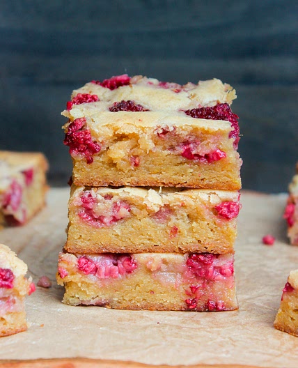 Lemon Raspberry Blondies