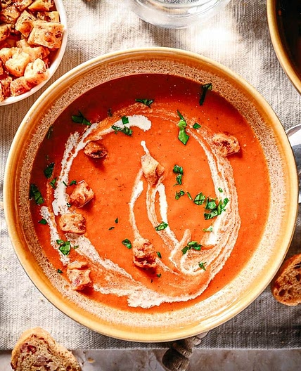 Gegrilde tomatensoep