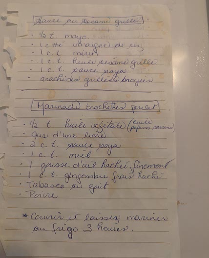 Brochettes de poulet sauce aux arachides