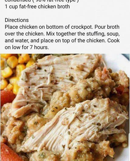Crockpot Chicken & Stuffing w/green beans